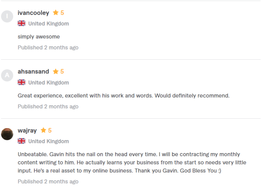 freelance content writer reviews